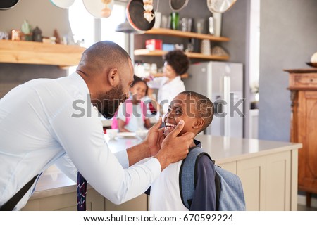 Similar – Image, Stock Photo Mother and child go for a walk