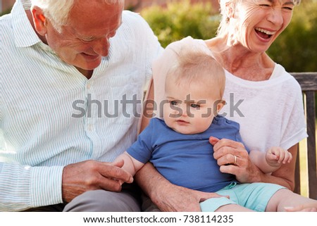 Similar – Image, Stock Photo Affection even after 60 years together