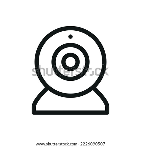 Webcam isolated icon, web cam for video live chat vector icon with editable stroke