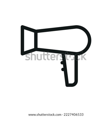 	
Hair dryer isolated icon, hairdryer outline vector icon with editable stroke