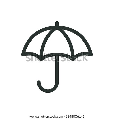 Umbrella isolated icon, insurance vector icon with editable stroke