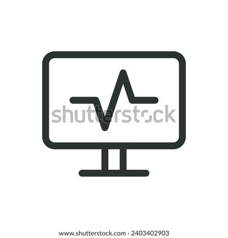 Business pulse isolated icon, CRM dashboard vector icon with editable stroke