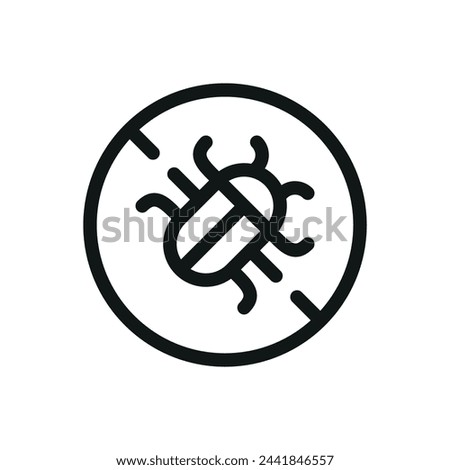 Insecticide isolated icon, stop bug vector symbol with editable stroke