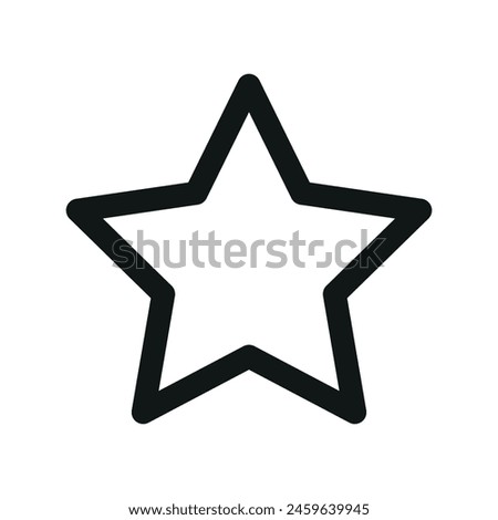 Add to favorite isolated icon, rating star linear icon, star bookmark outline vector icon with editable stroke