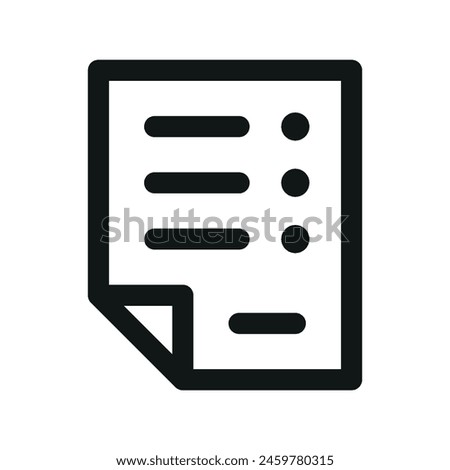 Bill isolated icon, bank invoice payment outline vector icon with editable stroke