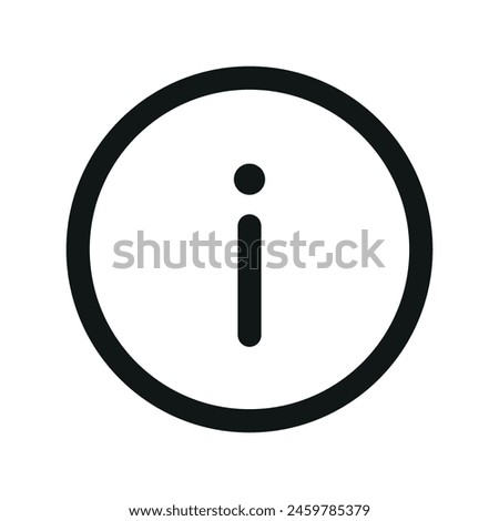Info isolated icon, info round linear icon, more info circle outline vector icon with editable stroke