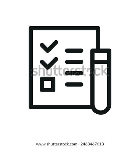 Laboratory test isolated icon, lab testing vector symbol with editable stroke