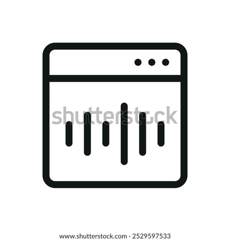 Make music app isolated icon, music making software vector symbol with editable stroke