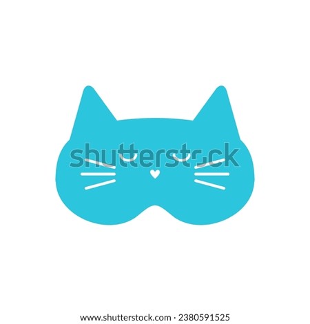 Cat burglar sleeping mask icon, symbol.  Blue icon on white background. From blue icon set.