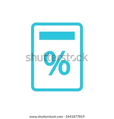 Probability percentage calculator. Isolated on white background. 