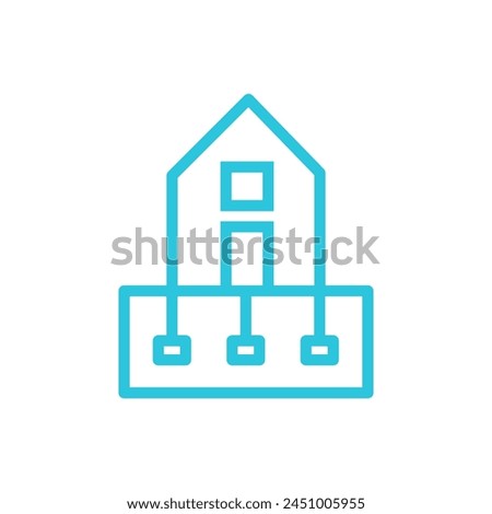 Strong Building foundation icon. Isolated on white background. 