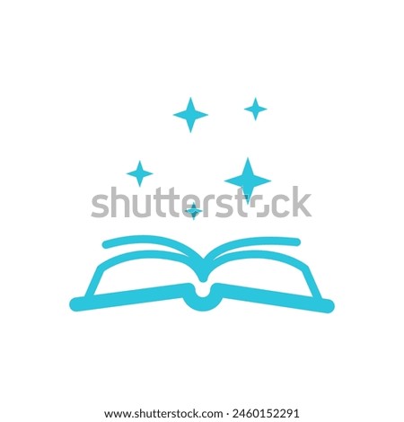 Storybook icon. Magic book. Isolated on white background.