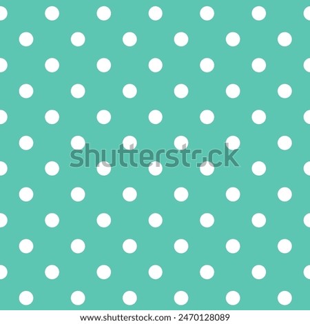 Polka Dot pattern, seamless texture green and white pattern