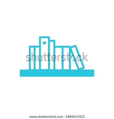 Book shelf icon. Isolated on white background.