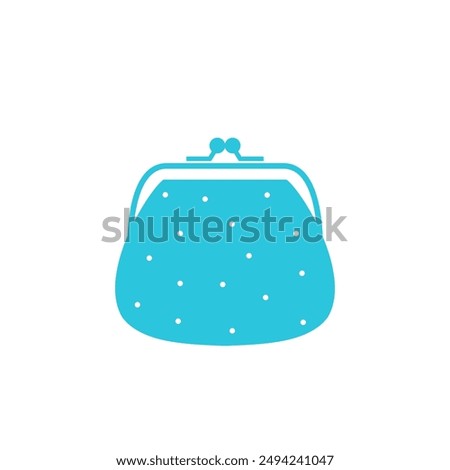 Lost nostalgic purse icon isolated on white background