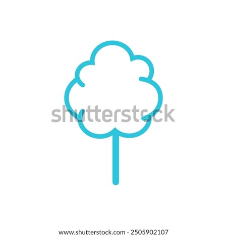 Sweet cotton candy icon. Isolated on white background. 