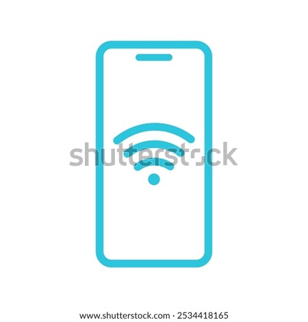 Mobile Hotspot Icon, smartphone icon, Isolated on white backgrouns