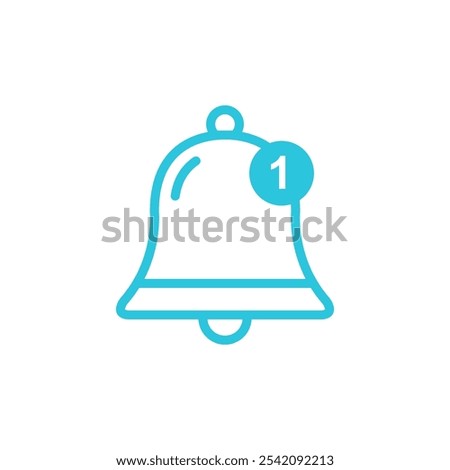 Bell Alert, Quick Message Notification icon, Isolated on white background. 