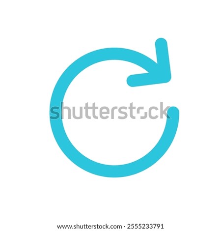 Reload icon, Synchronize and Refresh. Isolated on white background. 