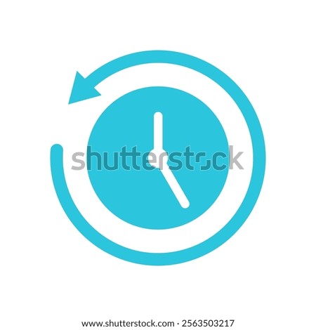 Time Reverse Icon. Isolated on white background