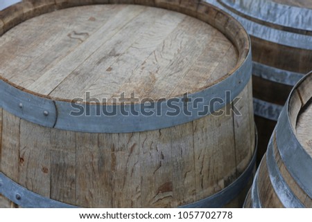 Similar – Image, Stock Photo Wooden barrel as detail view