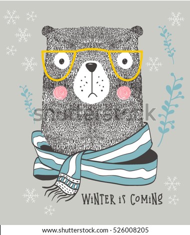 cute bear Perfect for t-shirt print