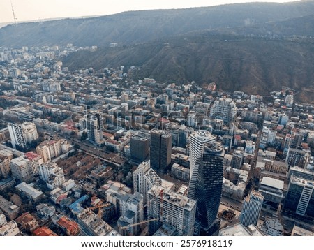 Similar – Image, Stock Photo Aerial view of Vake district, Tbilisi, Georgia.