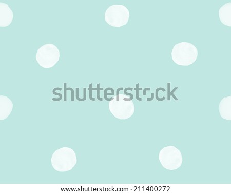 Repeating Painted Polka Dot Background. Hand Painted Polka Dot Background. Polka Dot Pattern.