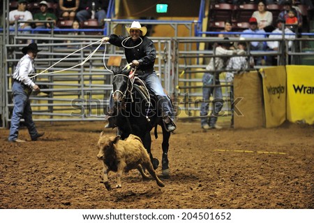 Rubbock, Texas, USA, March. 31, 2012: Annual ABC Rodeo in Rubbock, Texas, in the heart of Panhandle region in Texas