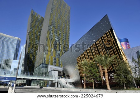 LAS VEGAS, NEVADA, -?? Feb. 24. 2011: Crystals, City Center'??s Retail area. CityCenter is a mega complex of hotels & casinos and residence, the largest privately funded construction in US history.