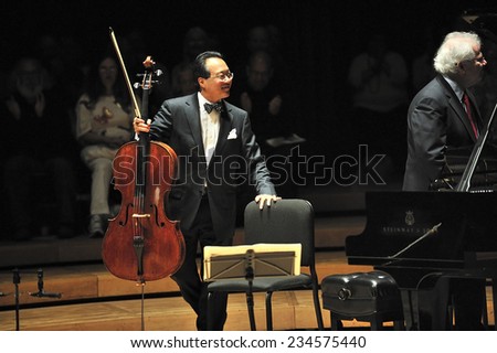Berkshires, MA, USA -?? August. 15. 2011: Yo-Yo Ma, the world famous cellist at Ozawa Hall, Tanglewood Music Festival, Berkshires, state of Massachusetts, USA