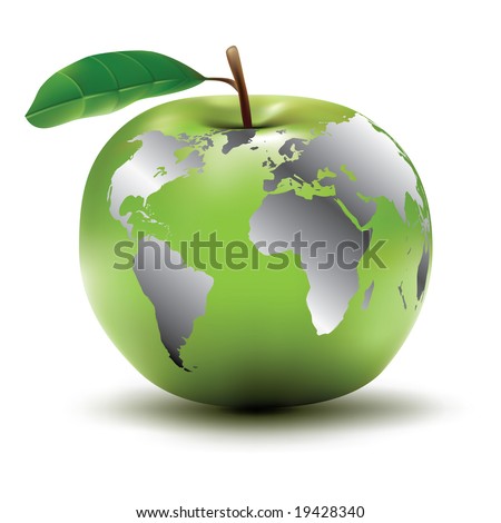 Environmental Earth Concept / Apple / Globe / Vector - 19428340 ...