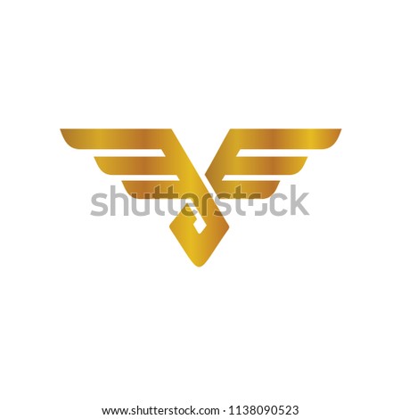 Wings Modern Shape Logo Template