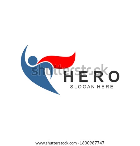 Flying Hero Mascot Logo Design