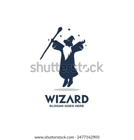 Wizard mascot logo in vector