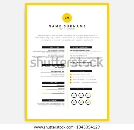 Curriculum Vitae Layout Templates Download Free Vector Art Stock