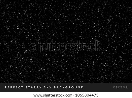Perfect starry night sky background - vector stars space background