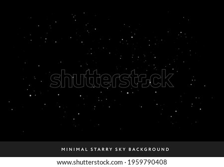 Minimal starry night sky background - vector few stars space background