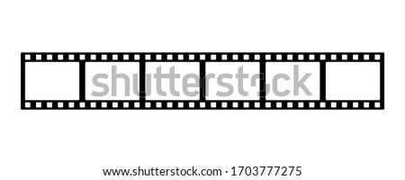 Film strip line icon simple design
