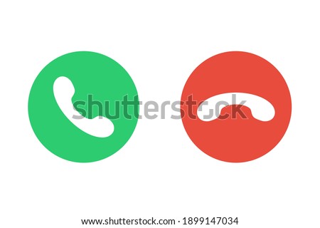 Call button icon set. Vector eps10