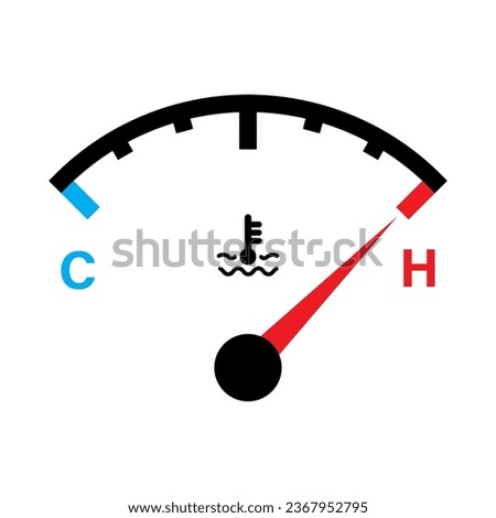 Temperature car gauge icon meter