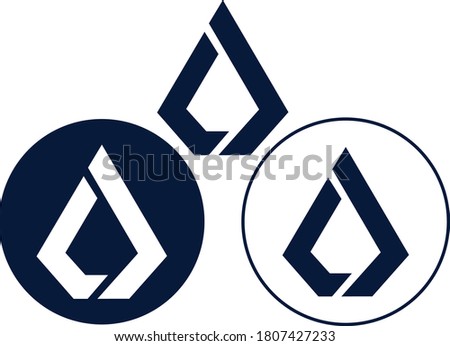 Link coin crypto currency vector logo set