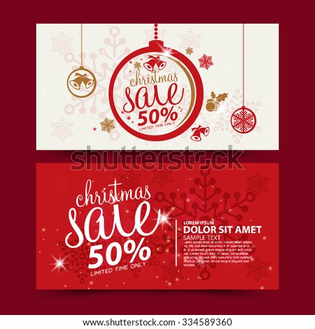 Christmas Sale Design Template Stock Vector Illustration 334589360 ...