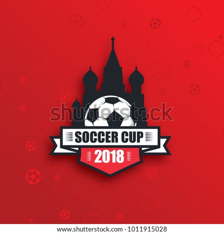 vector illustration logo football cup 2018. design of stylish background soccer championship. vector ball. element design cards, invitations, gift , flyers, brochures. pattern dynamic lines vector