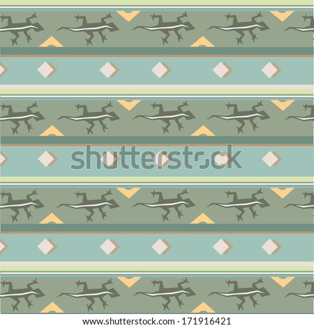 vector retro seamless patterns with animals reptiles