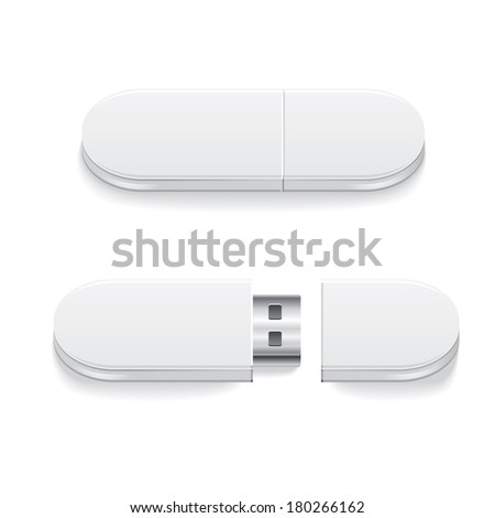 vector template of modern memory cards USB for use in further work on the project and design