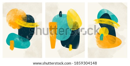 Wall art watercolor minimalistic abstract art background . Abstract design doodles various shapes. modern art isolated vector graphic. minimalistic geometric frames hand drawn, vector illustration