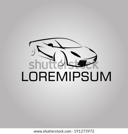 vector illustration of sports car racing