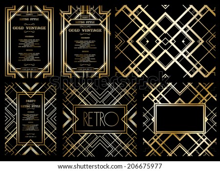vector retro pattern for vintage party Gatsby style 