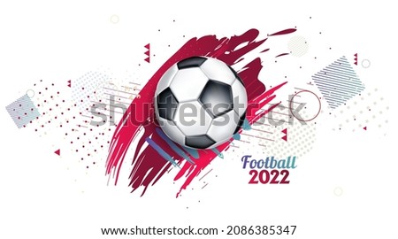 Qatar football cup 2022. ball graphic Qatar design vector illustration. Qatar stylish background gradient